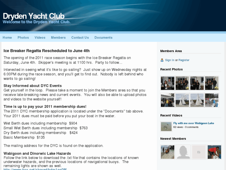 www.drydenyachtclub.com