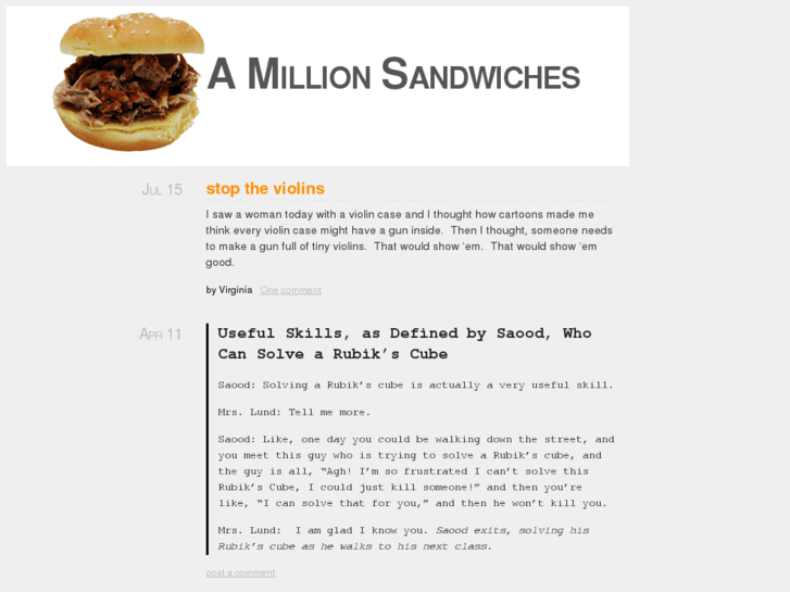 www.amillionsandwiches.com