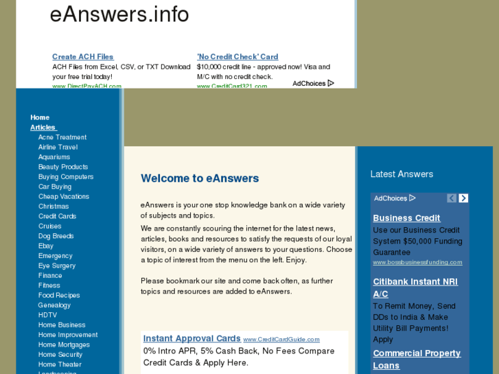 www.eanswers.info