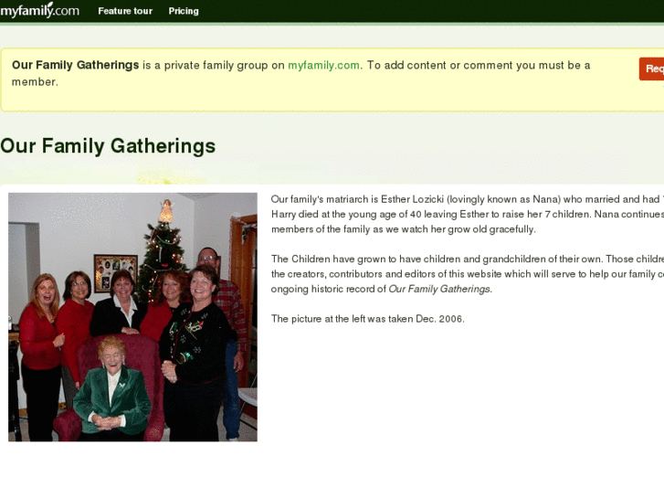 www.ourfamilygatherings.info