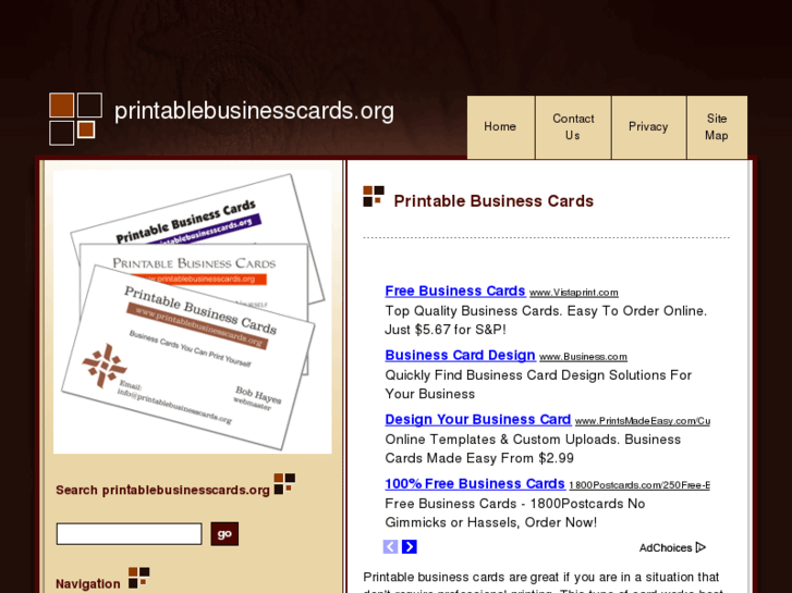 www.printablebusinesscards.org