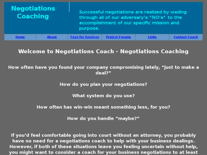 www.negotiationscoach.com