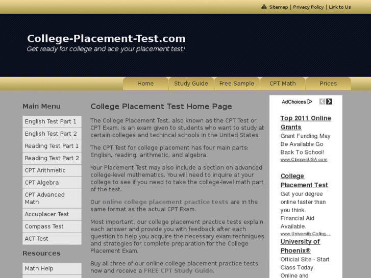 www.college-placement-test.com