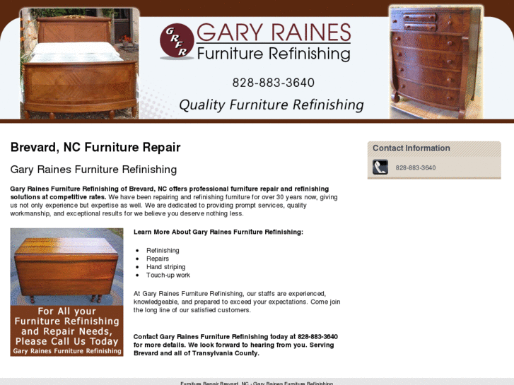 www.garyrainesfurniturerefinishing.com