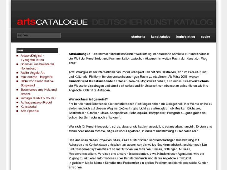 www.artscatalogue.de