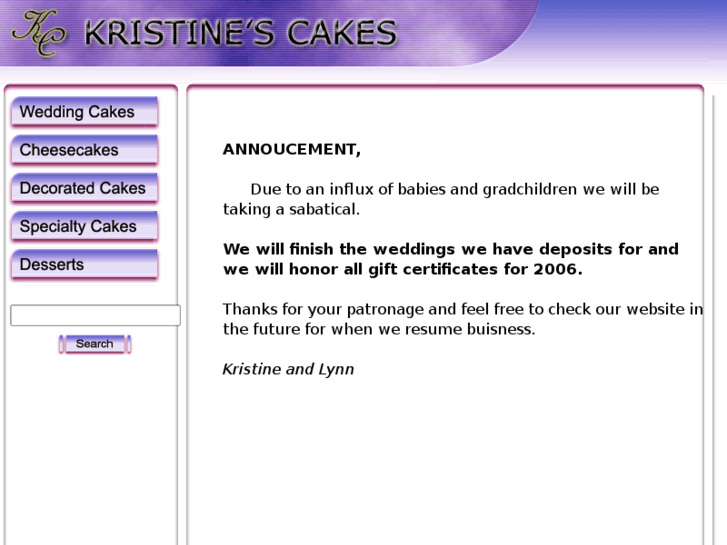 www.kristinescakes.com