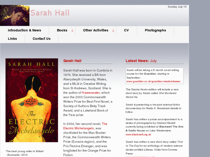 www.sarahhallauthor.com