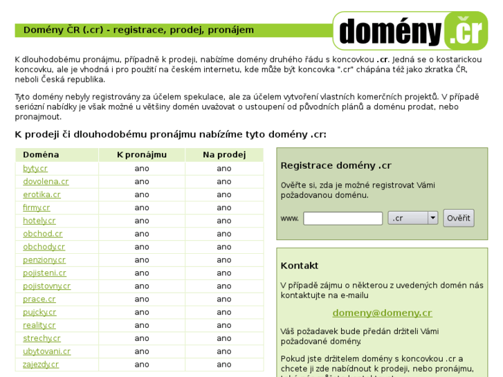 www.domeny.cr