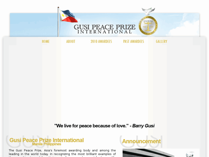 www.gusipeaceprizeinternational.org