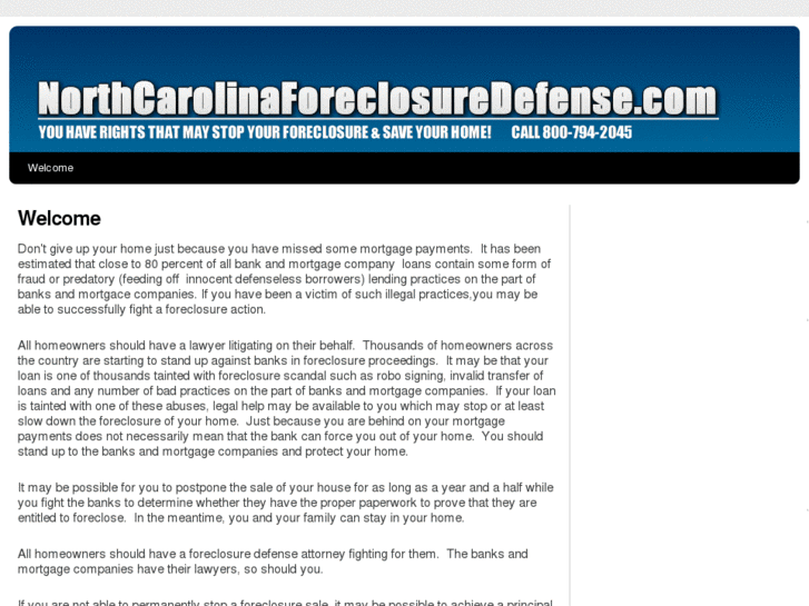www.northcarolinaforeclosuredefense.com