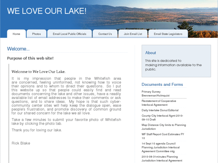 www.weloveourlake.com