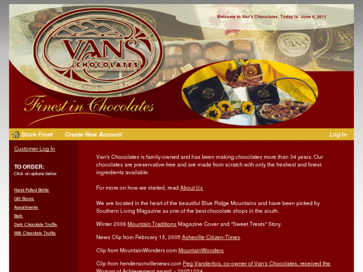 www.vanschocolates.net