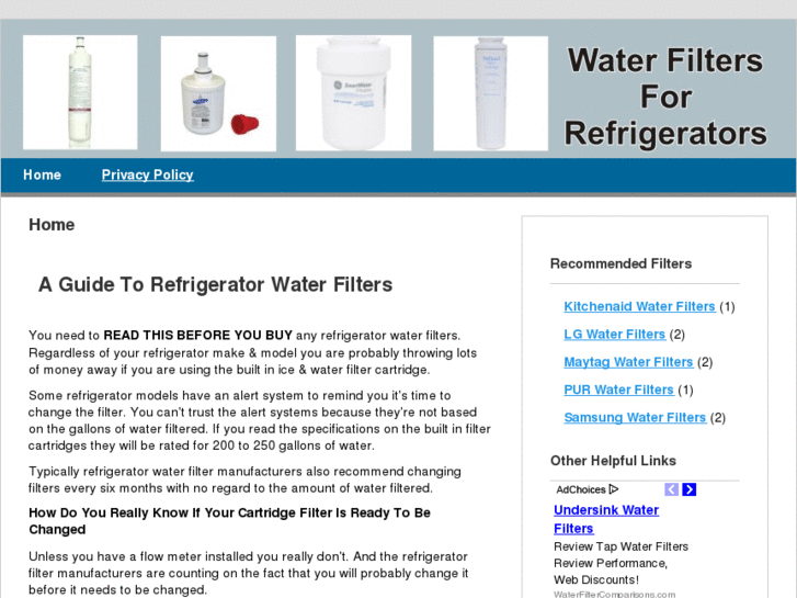 www.water-filters-for-refrigerators.com