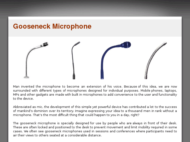 www.gooseneckmicrophone.com