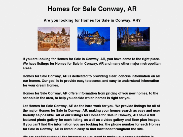 www.homesforsaleconwayar.com