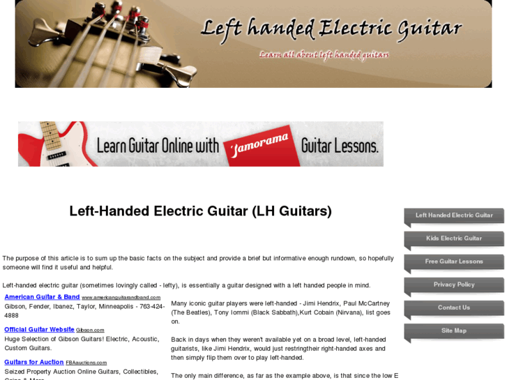 www.left-handed-electric-guitar.com