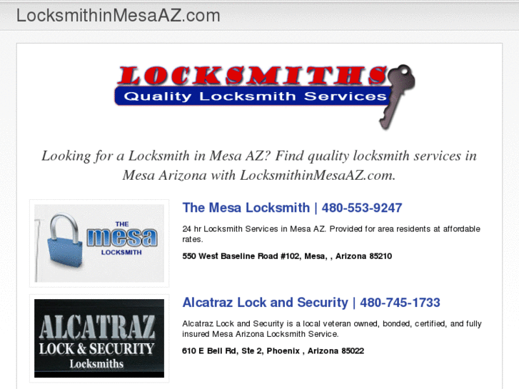 www.locksmithinmesaaz.com