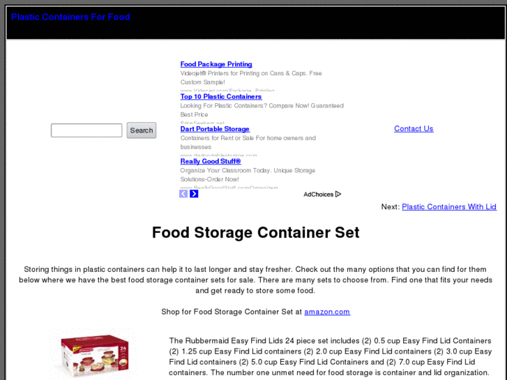 www.plasticcontainersforfood.com