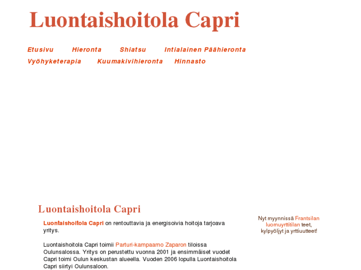 www.luontaishoitolacapri.com