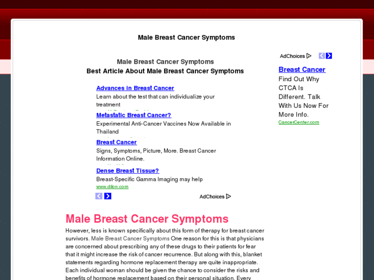 www.malebreastcancersymptoms.net