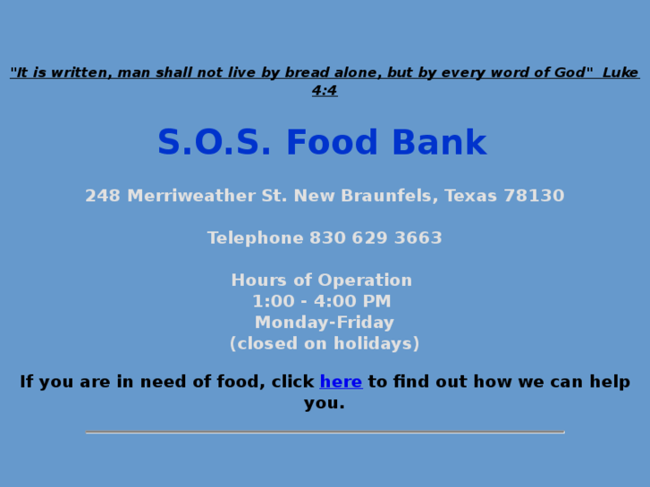 www.sosfoodbank.org