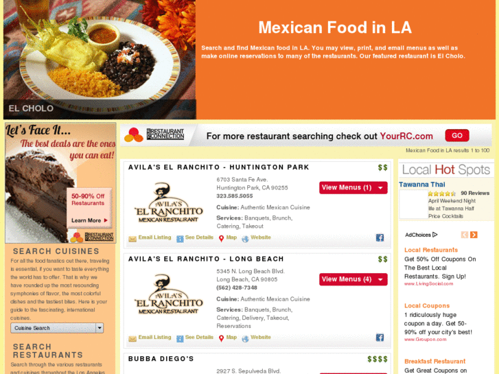 www.mexicanfoodinla.com