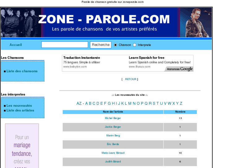 www.zoneparole.com