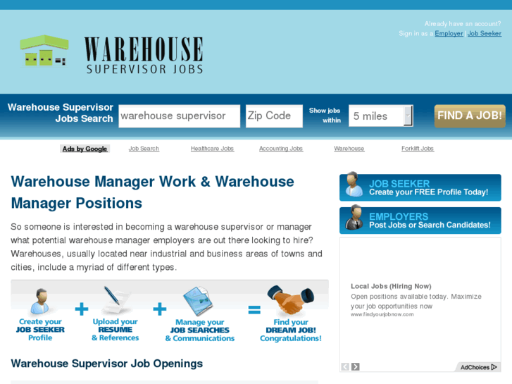 www.warehousesupervisorjobs.org