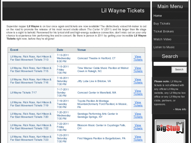 www.lilwayneticket.com