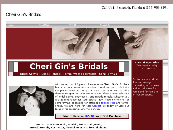 www.cheriginsbridals.com