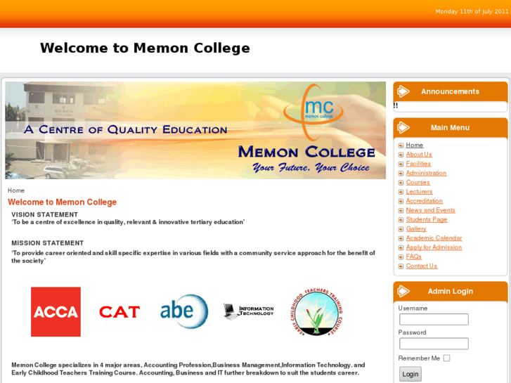 www.memoncollege.net