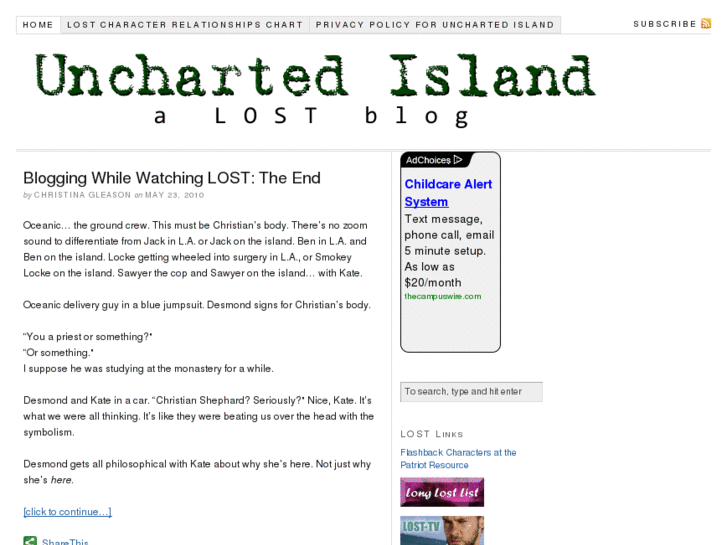 www.unchartedisland.com