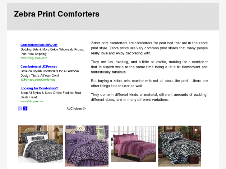 www.zebraprintcomforters.com