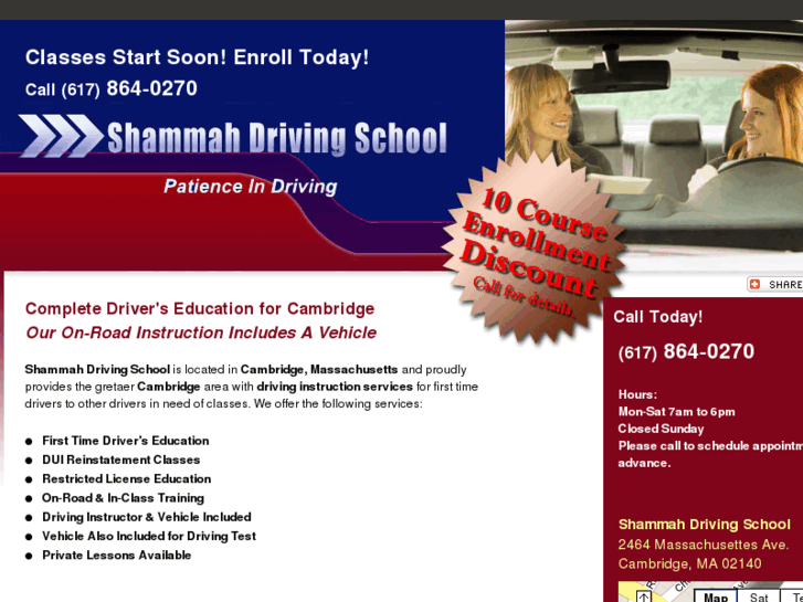 www.shammahdrivingschoolma.com