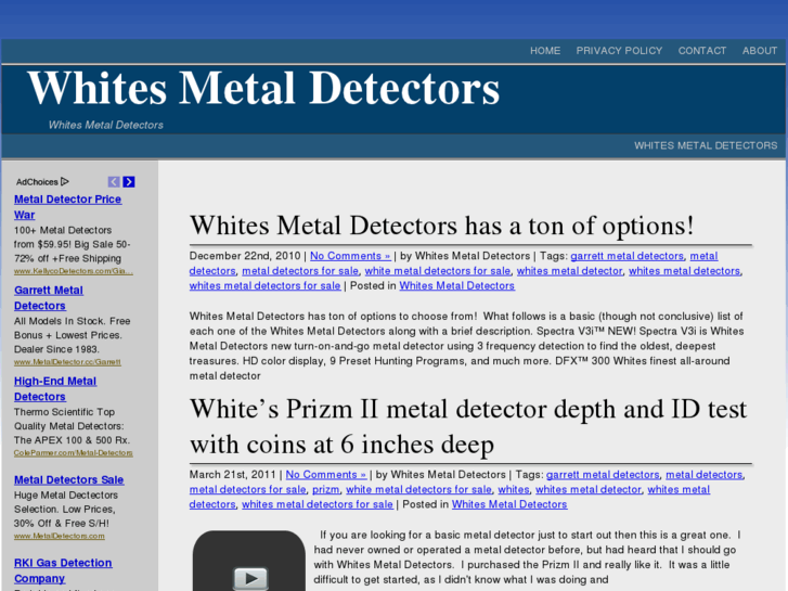 www.whitesmetaldetectors.org