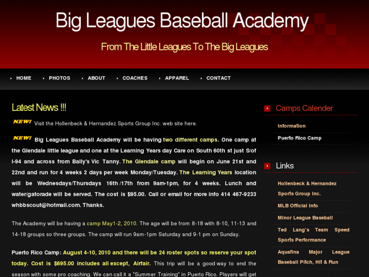 www.bigleaguesbaseballacademy.com