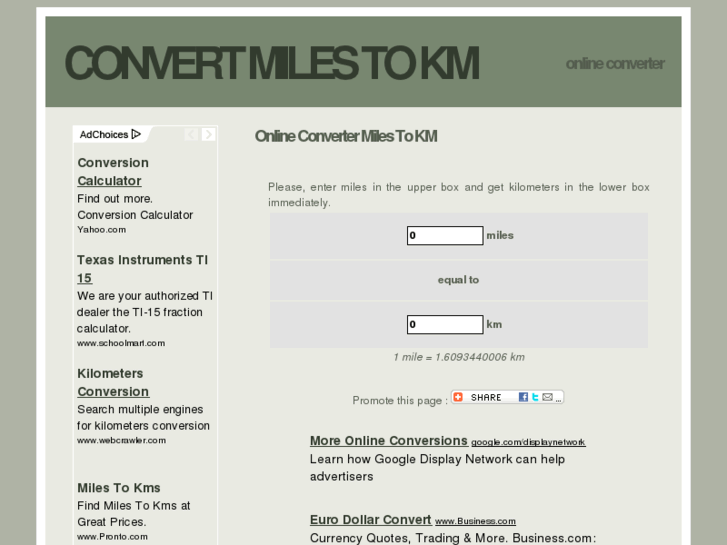 www.convertmilestokm.com