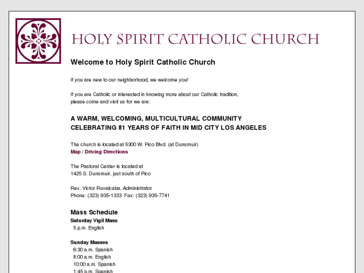 www.holyspiritla.org