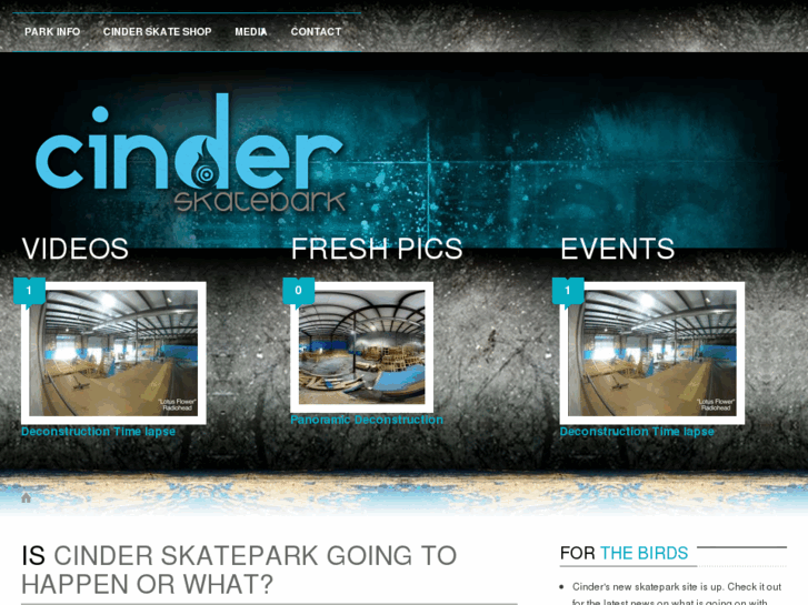 www.cinderskatepark.com