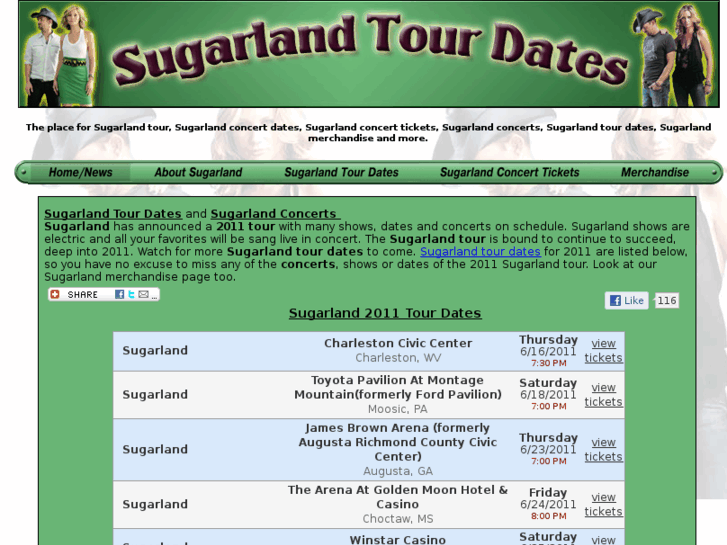 www.sugarlandtourdates.com