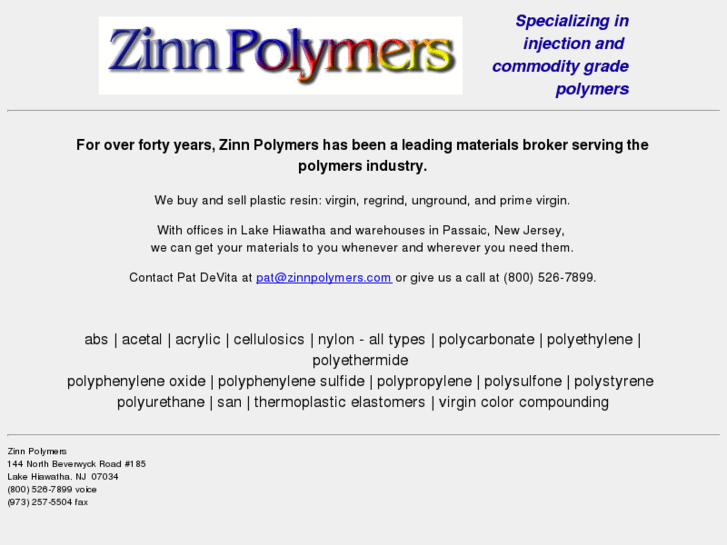 www.zinnpolymers.com