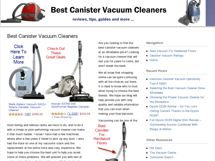 www.bestcanistervacuumsales.com