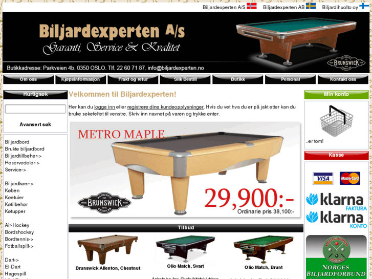 www.biljardexperten.no