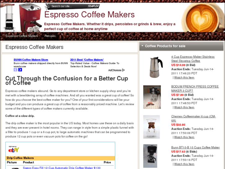 www.espressocoffeemakers.biz