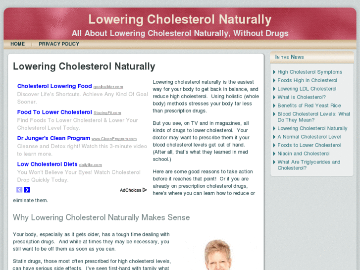 www.loweringcholesterolnaturally.org