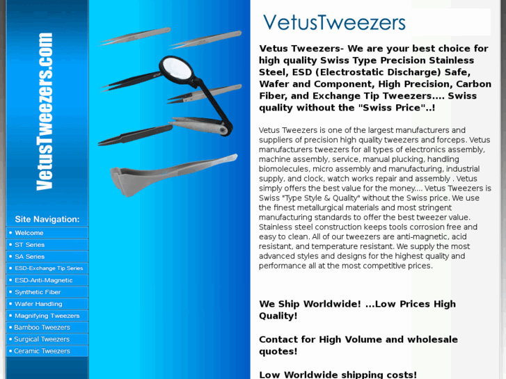 www.vetustweezers.com