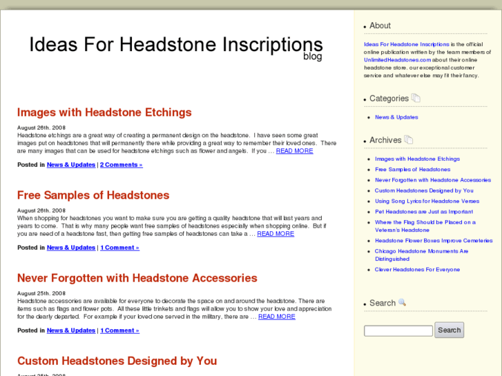 www.ideasforheadstoneinscriptions.com