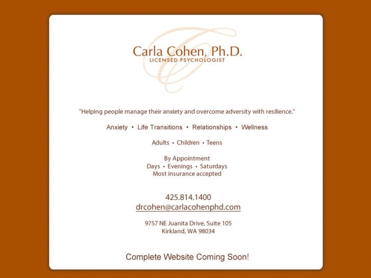 www.carlacohenphd.com