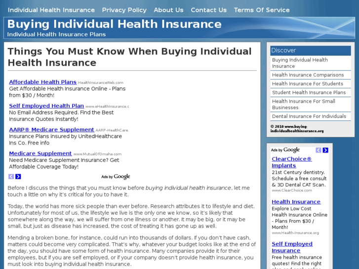 www.buying-individualhealthinsurance.org