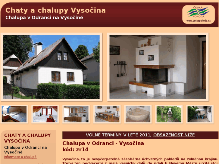 www.chalupa-pronajmuti-vysocina-odranec.cz